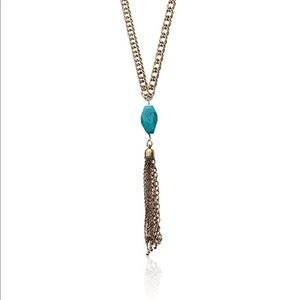 Lucky Brand Gold Tone Turquoise Necklace